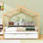 Wooden House-Shaped Bed With Pull-Out Twin Trundle And Built-In Shelves-97167156