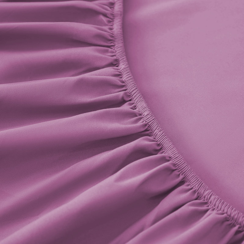 Super Soft Extra Deep Pocket Microfiber Brushed Fitted Sheet, Purple, Kingsize (5')