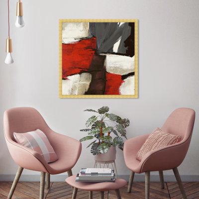 " Red And White Abstract Shades "