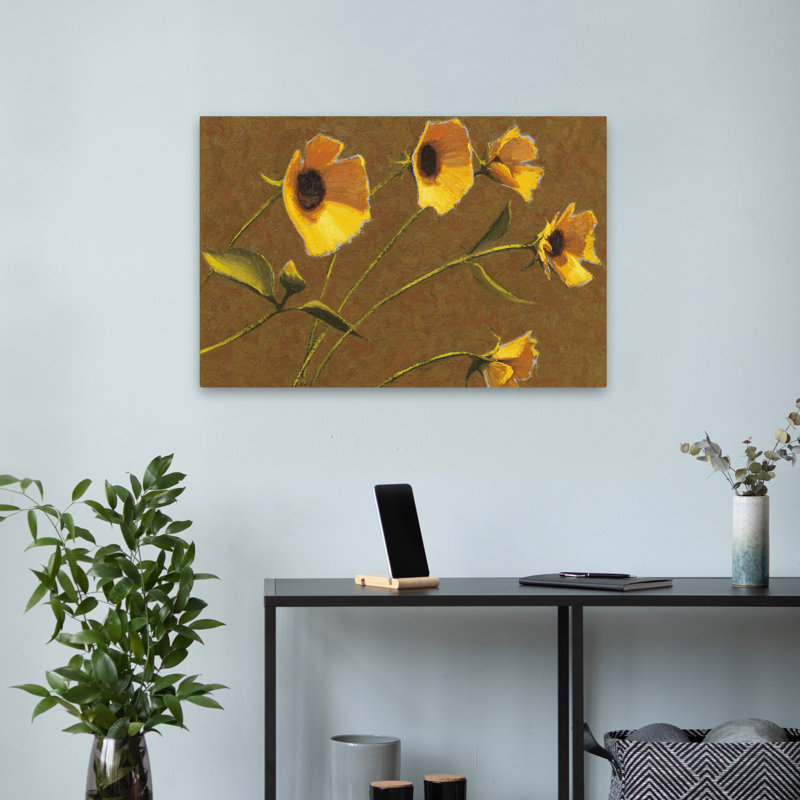 Fleurs florales - Fleurs ensoleillées III, H 16 po x l 24 po
