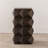 23.62"Height Three-dimensional Embossed Pattern Design Retro Side Table Retro Wooden Nightstand Brown