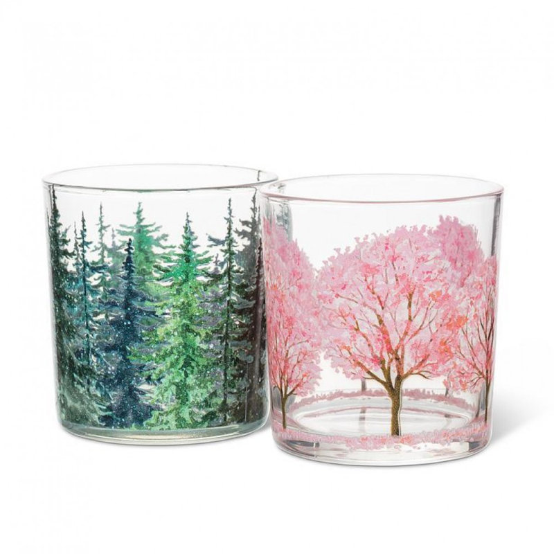 Pine Trees Votive Candle Holder