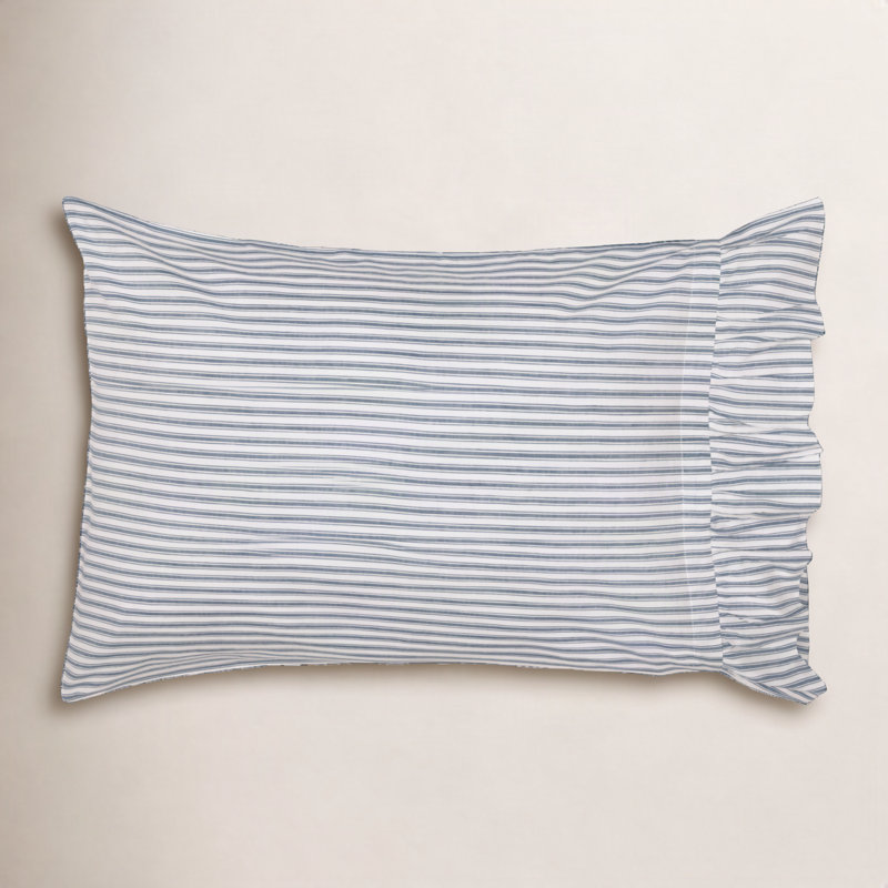 Housse de coussin 100% coton Dandelion, Standard, Bleu