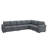 Caren L-shaped Sleeper Sectional Modular Sofa Bed With Storage Seat-115354122