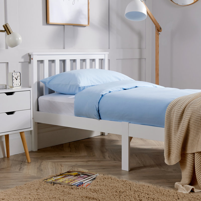 Altamont Solid Wood Low End Bed Frame, White, Single (3‘) 