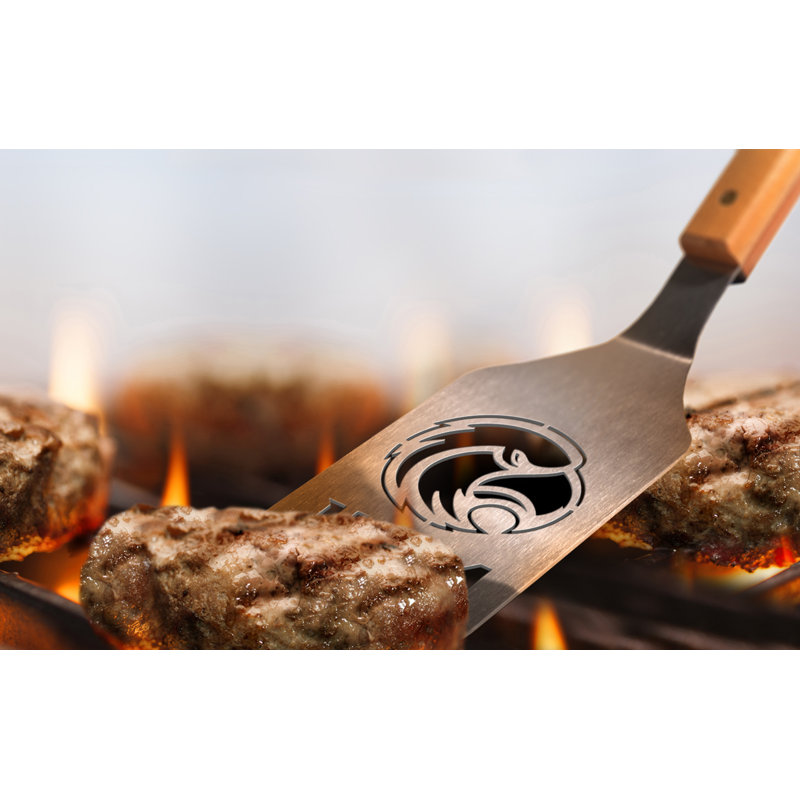 Louisiana State University Tigers Stainless Steel BBQ Tool Set with Maple Handles