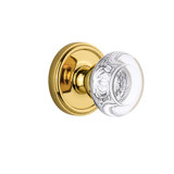 Grandeur Georgetown Rosette Double Dummy with Bordeaux Crystal Door Knob