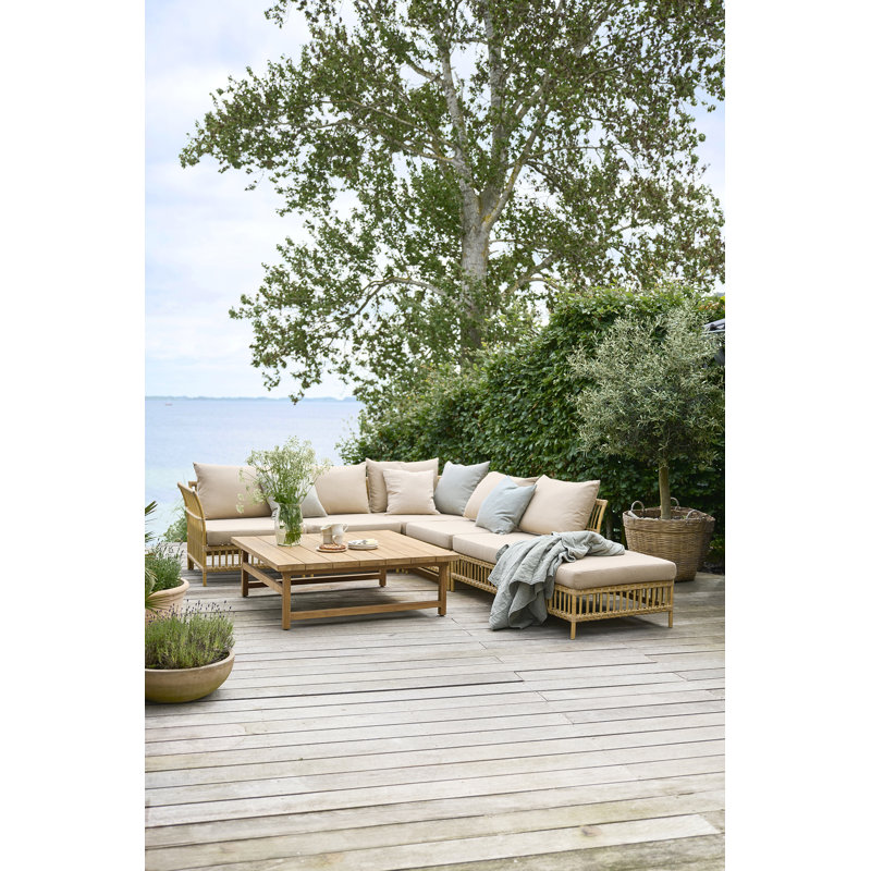 Repose-pieds d'extérieur avec coussin Maggie