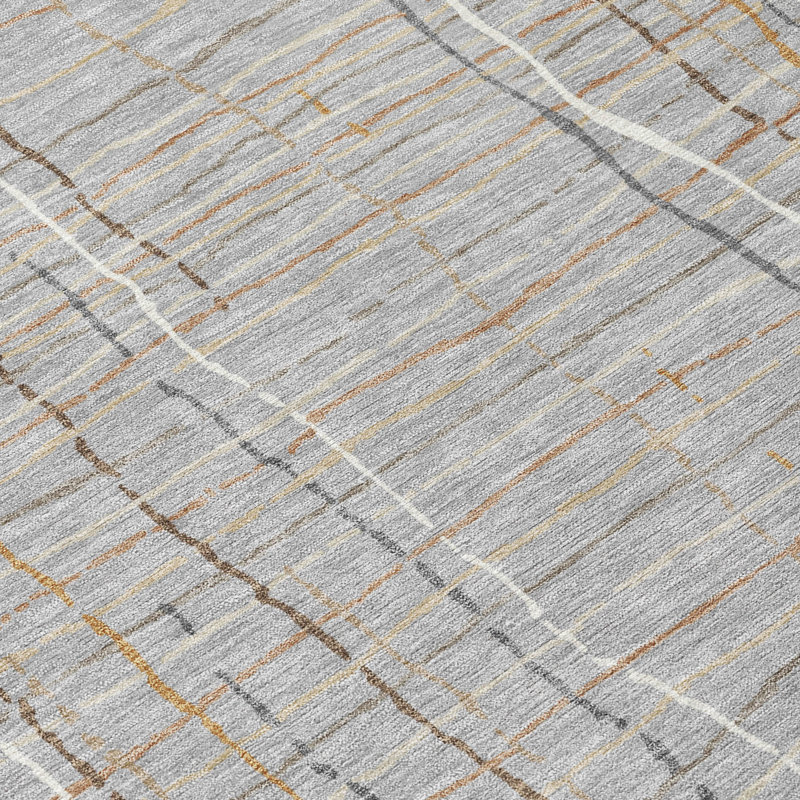 Tapis intérieur / extérieur gris Calista , 8 pi x 8 pi