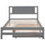 Lit plateforme double avec lit gigogne réglable et abat-jour gris en pin-1782701882