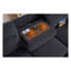 Canapé d'angle convertible Kipling II de 95 pouces en chenille gris foncé avec méridienne de rangement à droite, lit gigogne et console rabattable avec port USB de chargement
