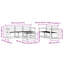 Outdoor Sofa Set Solid Acacia Wood Sectional Garden Furniture Modern
