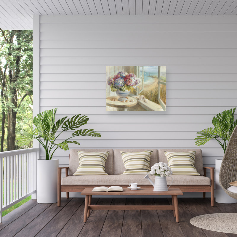 Toile d'extérieur Danhui Nai Coastal Hydrangea, 14" H x 19" W