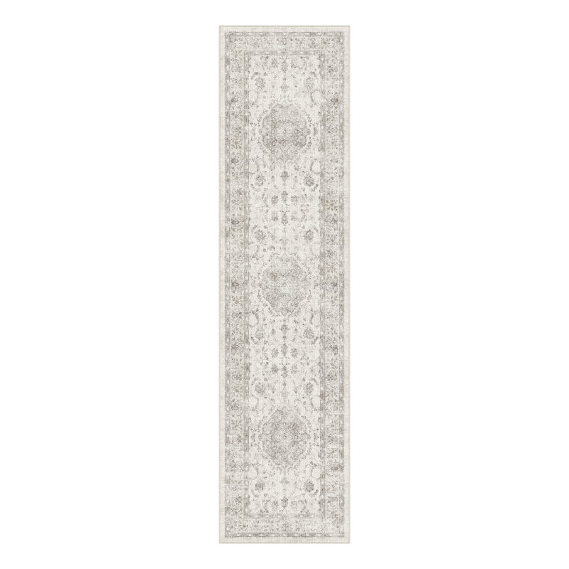 Vicky Oriental Washable Area Rug With Non-Slip Backing, Runner 2' x 8'