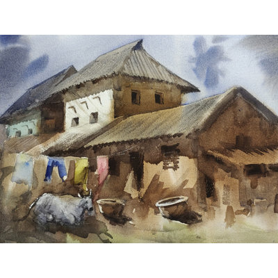 Bolpur Village Household | Aesthetic Art | Achintya Hazra