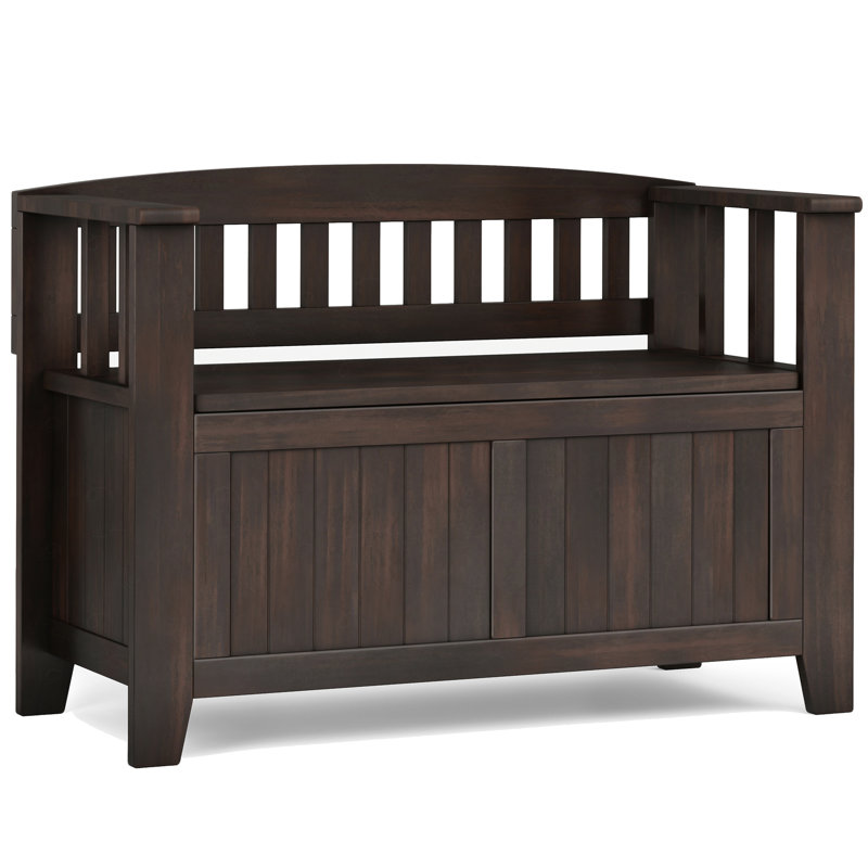 Solid Wood Small Entryway Storage Bench
