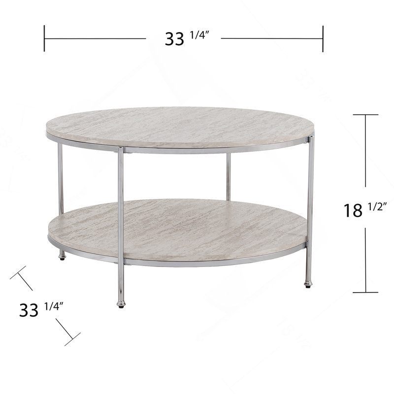 Table de cocktail ronde en fausse pierre
