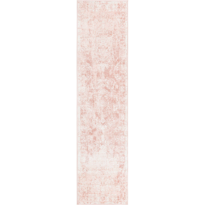 Tapis contemporain Contemporary Ostby rose, Tapis de couloir 2 pi x 8 pi