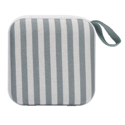 Sunnylife: Enceinte de voyage portable - Rayures olive Vacay - Taille mini 3,5 x 1,7 5 x 3,5 po