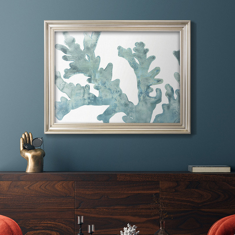 «Blue Macro Coral II», reproduction d'art sur toile, H 21 po x l 25 po x P 2,5 po