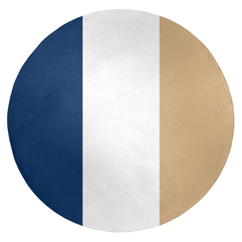 Chenille Striped Indoor Rug, Round 5'
