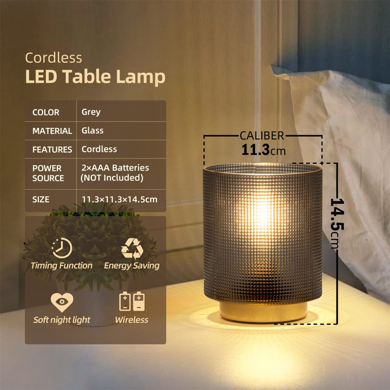 Albara Table Lamp, Grey