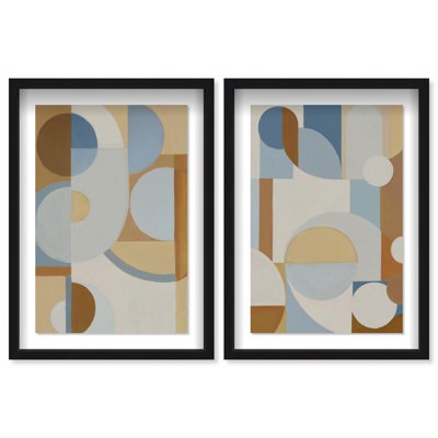 Perfect Balance Set Shadowbox Abstract Print by Oliver Gal, Black Frame, 10 x 15