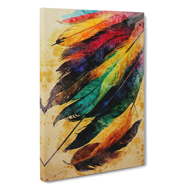 Glorious Feathers - Wrapped Canvas Print, 60cm H x 40cm W