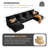 6-Piece 150'' U-Shaped Comfy Cloud Modular Sectional Sofa With Removable Ottomans-Chenille Fabric-Black-1956810298