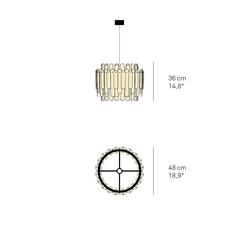 Maruja 1 - Light Pendant, E26, Matte Black, Blue