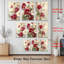 Tableau élégant sur toile tendue, motif de bouquet floral (lot de 3)-1266802009