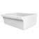 Whitehaus Collection 36" Reversible Single Bowl Fireclay Kitchen Sink: 2-1/2” Lip, 2” Lip Front Apron