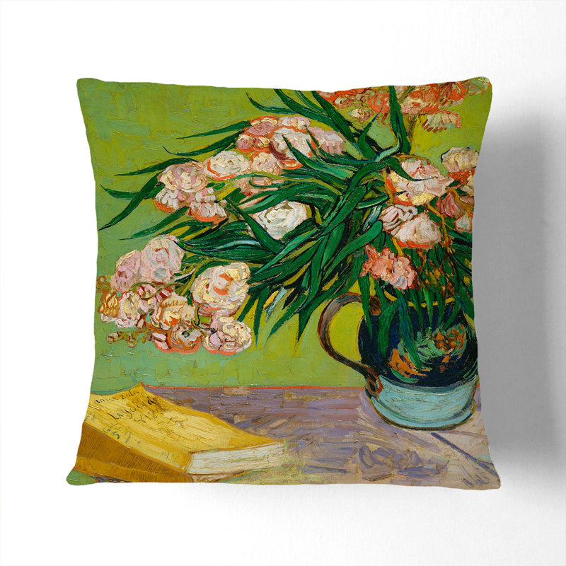 Oleanders Square Throw Cushion, 40cm H x 40cm W x 15cm D