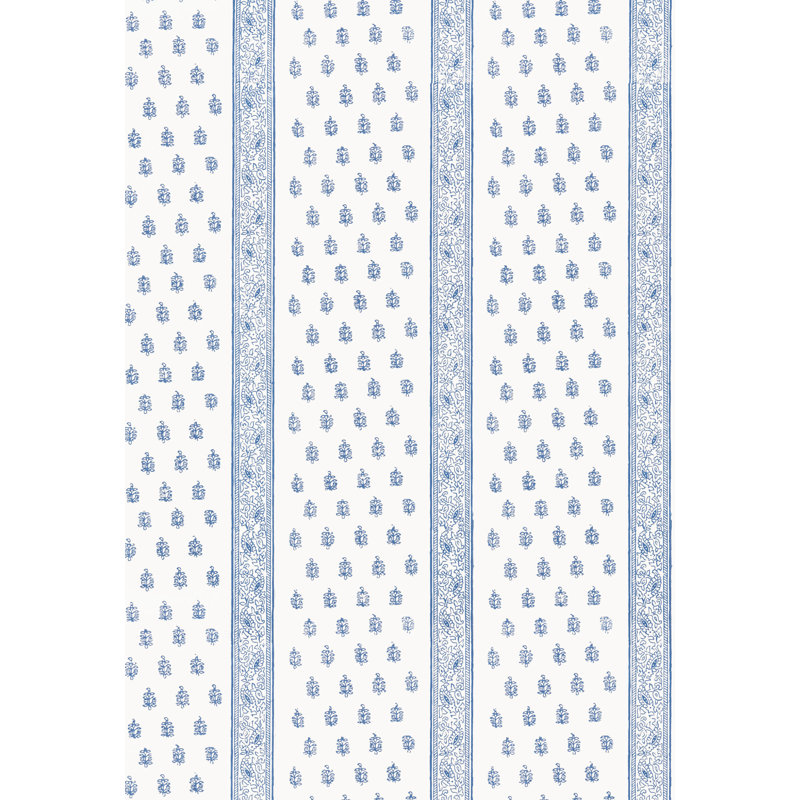 Papier peint à rayures Katsura, Bleu faïence