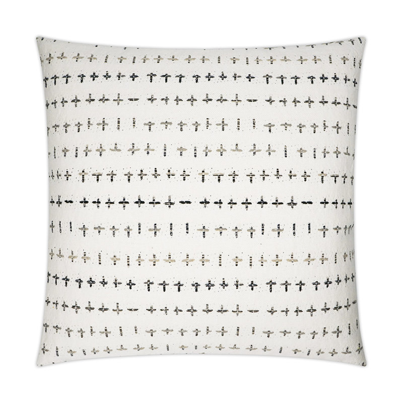 Coussin décoratif Moda, Motif géométrique gris anthracite, Carré 20 po