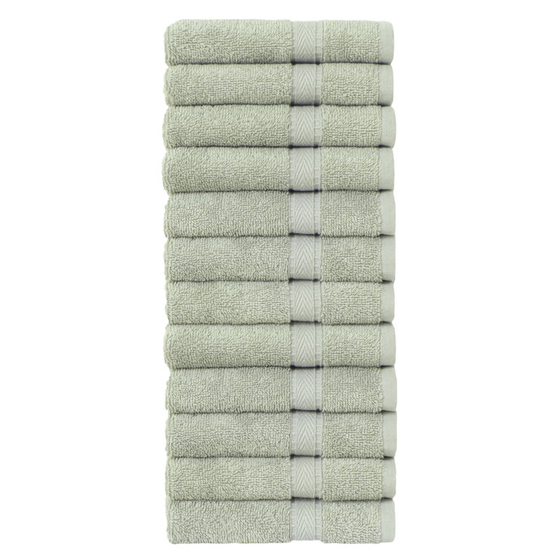Sinemis Turkish Cotton Washcloth, Green