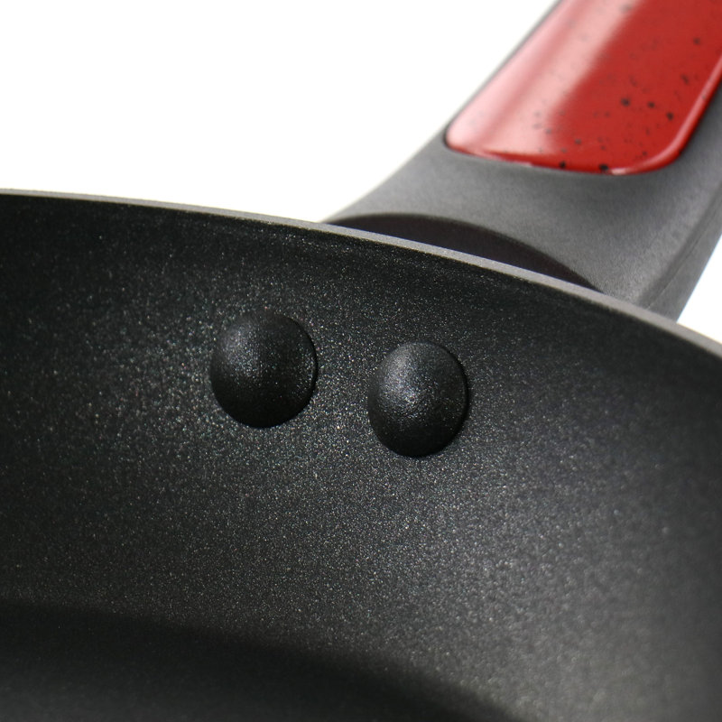 8 Inch Nonstick Frying Pan in Speckled Red, 8"