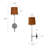 20”H 1-Light Rattan Wall Sconce in Brushed Chrome