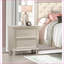 Table de chevet 2 tiroirs argent