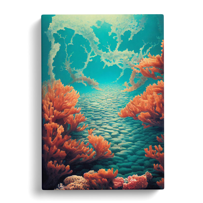 XC1022-2464X Illuminated Coral Reef - Wrapped Canvas Painting, 50cm H x 35cm W x 3cm D