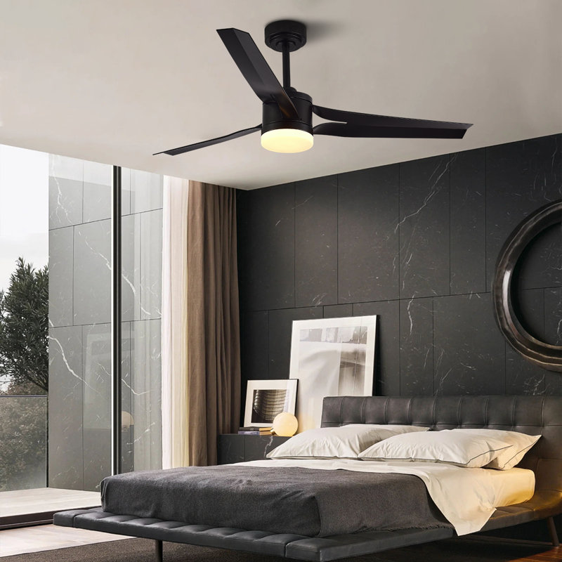 52 Inch Low Profile Ceiling Fan With Light