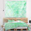 Tapisserie abstraite veines de marbre vert clair-28496952