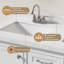 Linsay 48'' Double Sink Bathroom Vanity with Engineered Marble Quartz Top, Fully Assembled-996057465