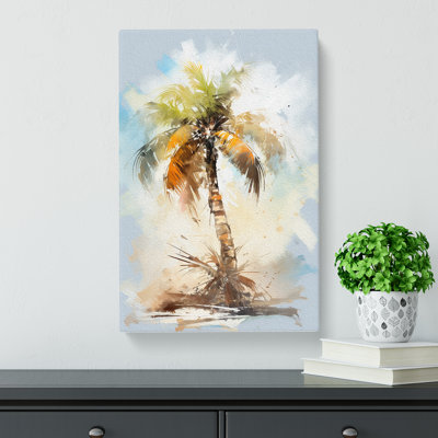 Palm Tree Gestural No.2 - Wrapped Canvas