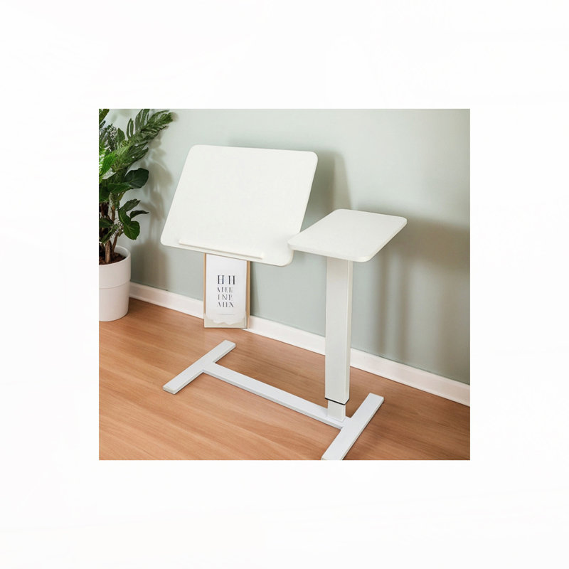 Table de chevet inclinable et mobile, Blanc