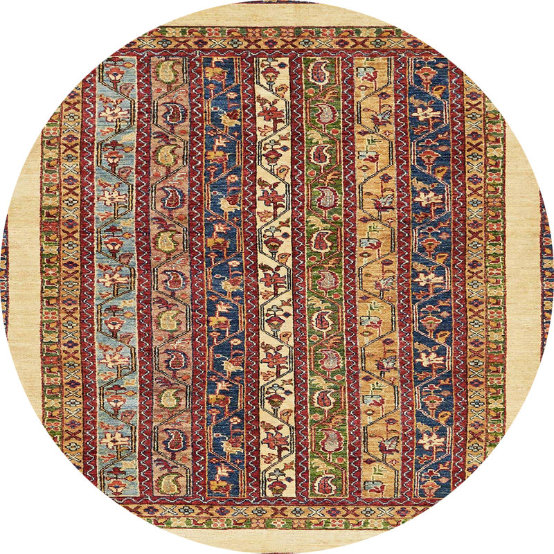 Abstract Indoor Rug, Round 4'