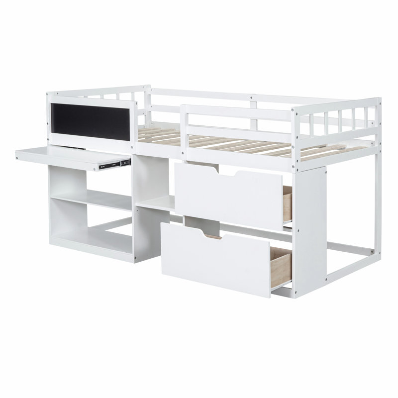 Handford Kids Twin Loft Bed, White