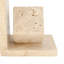 Set Of 2 6" Travertine Cube On Base Bookends, Tan