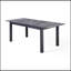Table de salle à manger d'extérieur extensible en bois d'acacia, gris foncé, pour des rassemblements de patio polyvalents et élégants-1099295073
