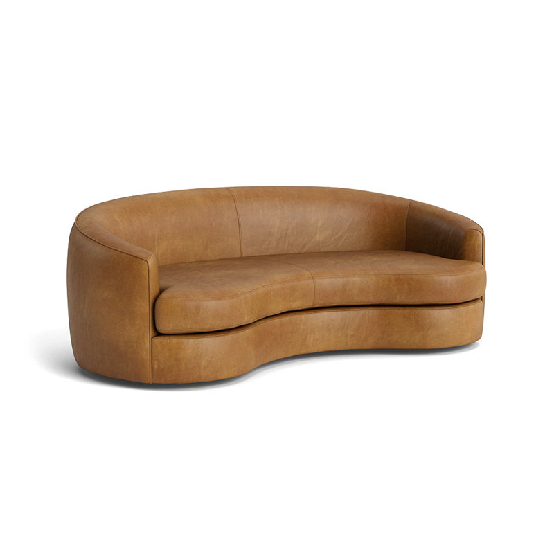 Canapé en cuir Giselle 100, 30" H x 100" W x 44" D, Bedford - Selle